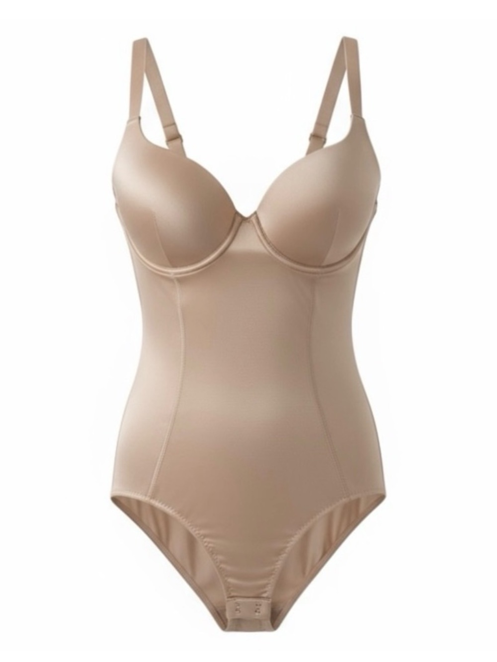 Olga Nude Bodysilk Shapewear Bodysuit Size 34C